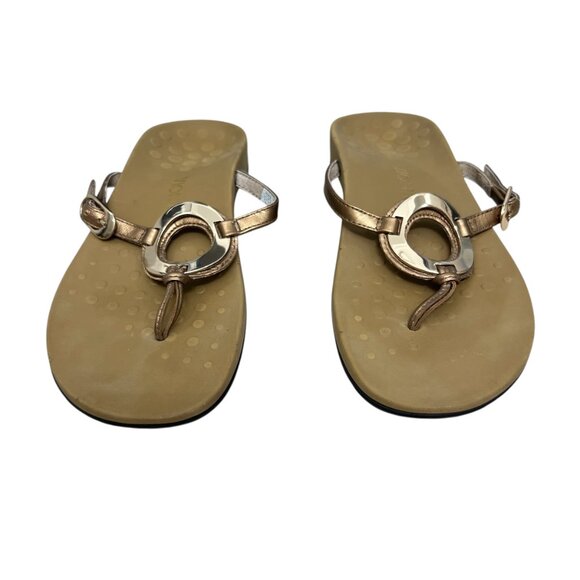 Vionic Karina Rose Gold Orthopedic Arch Support Thong Sandal women's size 9 - Picture 3 of 6